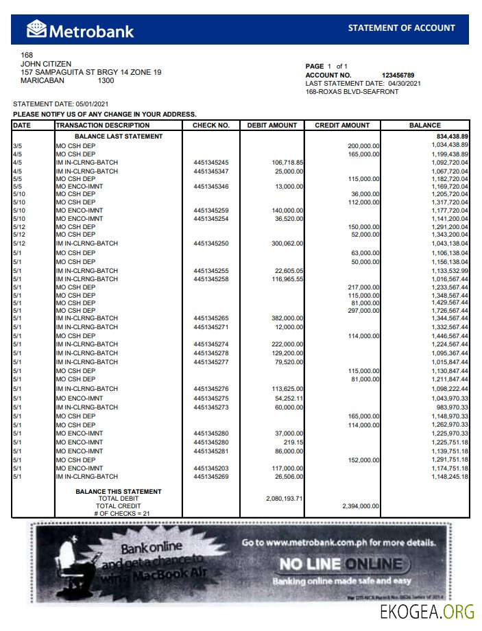 Royaume Uni Metrobank Excel